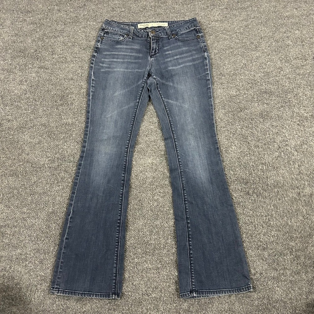 Charlotte Russe Jeans Womens Size 4 Blue Curvy Boot Medium Wash Stretch Denim